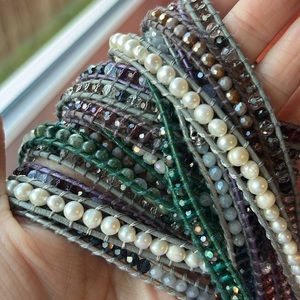 Victoria Emerson wrap bracelets (6 total) colored leather bundle